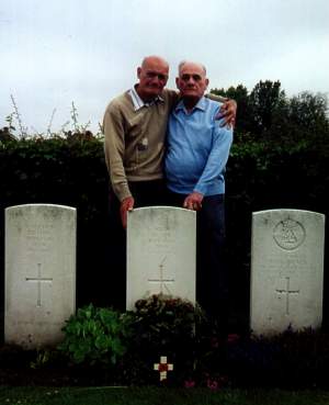 Brother Jim and Uncle George with Tom's Grave